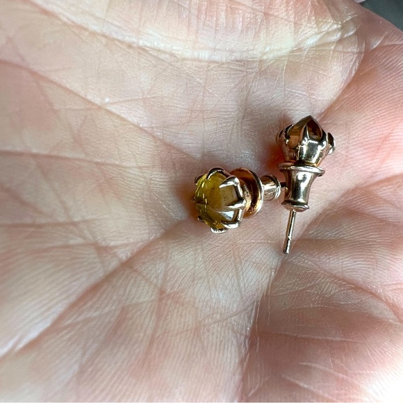 Katie Rowland rose gold & citrine studs - Picture 8 of 8